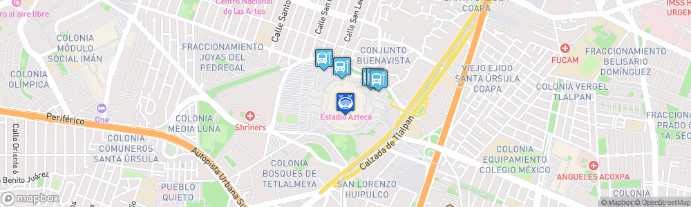 Carte Estadio Azteca